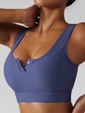 Basic Ribbed Square Neck Cropped Active Tank