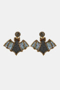 Bat Shape Beaded Dangle Earrings