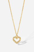 Decorative Rhinestone Heart Necklace