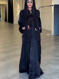 Middle East Dubai Turkey new fashion suit, glossy neckline tie, long-sleeved pullover, large hem cake skirt