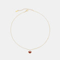 Titanium Steel Drip Oil Heart Necklace