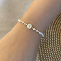 Stainless Steel Shell Letter Bead Bracelet