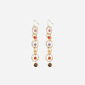 Beaded Alloy Dangle Earrings