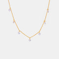 Stainless Steel Rhinestone Pendant Necklace