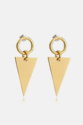 Stainless Steel Triangle Dangle Earrings