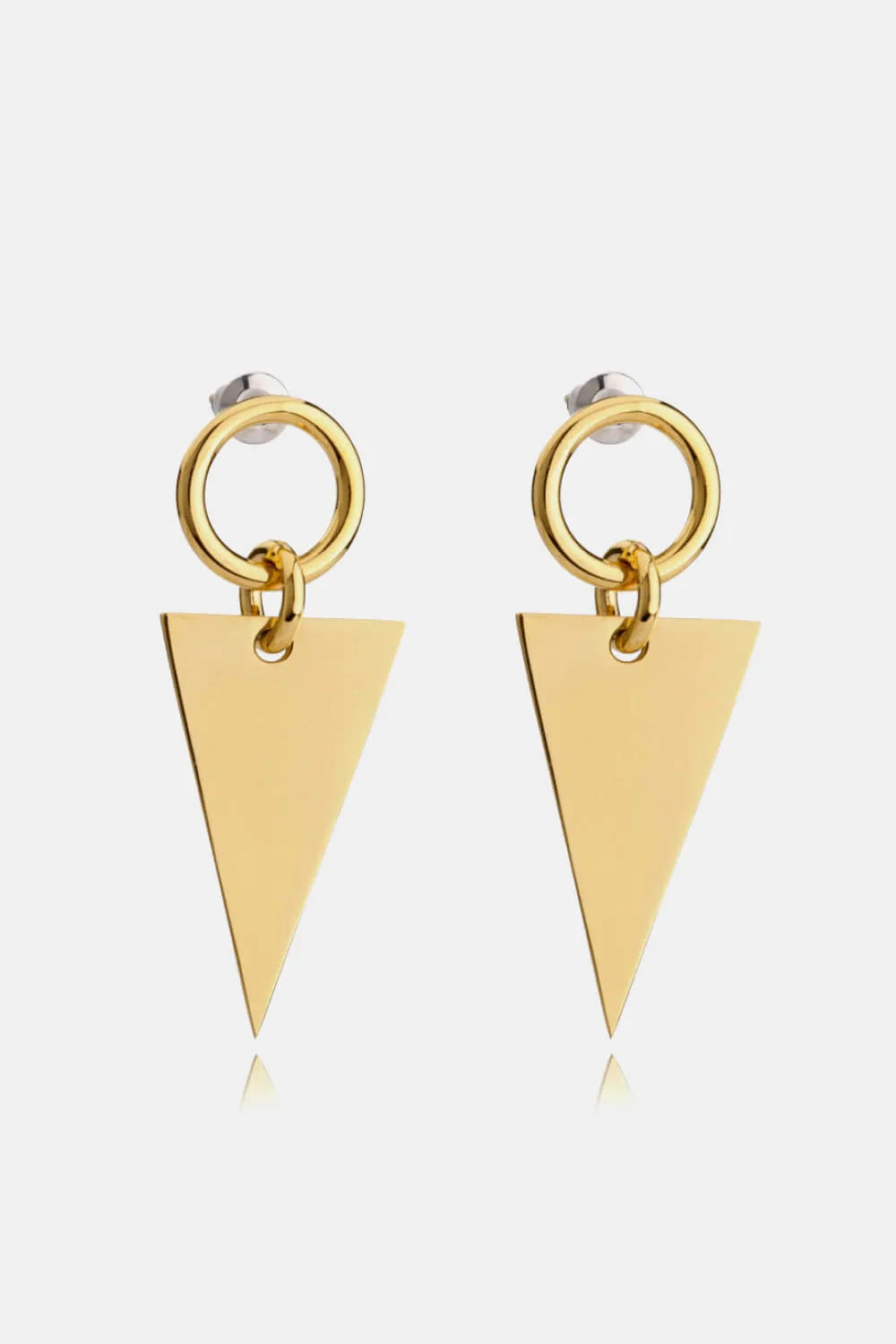Stainless Steel Triangle Dangle Earrings