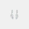 Moissanite Leaf 925 Sterling Silver Earrings