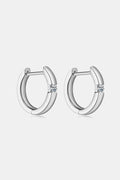 Moissanite 925 Sterling Silver Huggie Earrings
