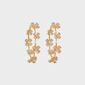 Circle Shape Rhinestone Alloy Earrings