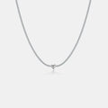 Inlaid Zircon Heart 925 Sterling Silver Necklace
