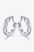 Moissanite Twisted Platinum-Plated Earrings