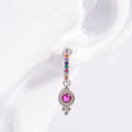 925 Sterling Silver Inlaid Zircon Earrings