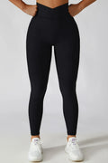 Basic Crossover Waist Active Leggings