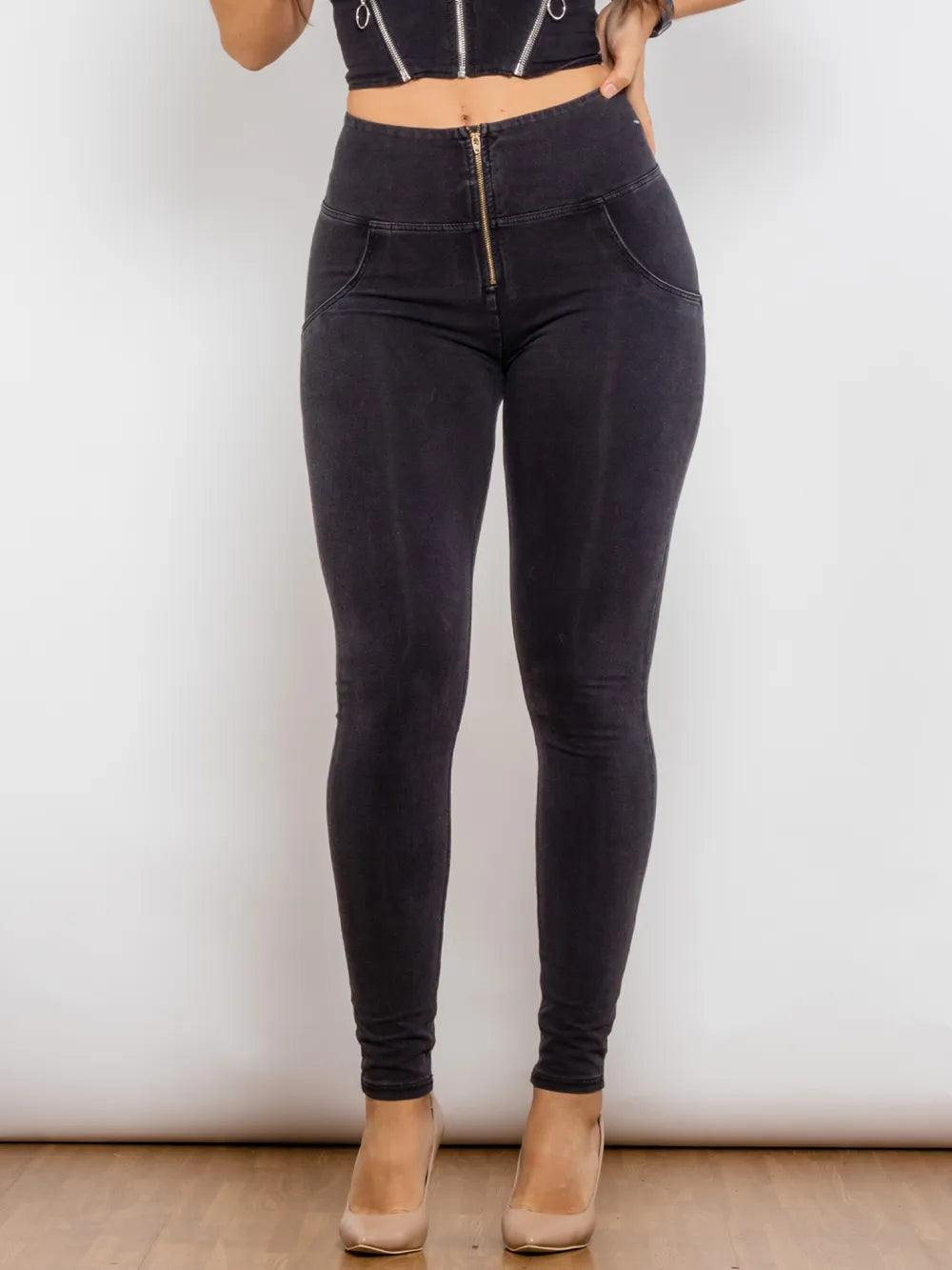 Full Size Zip-Up Skinny Jeans
