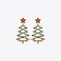 Christmas Tree Rhinestone Alloy Earrings
