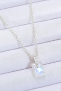 925 Sterling Silver Natural Moonstone Pendant Necklace