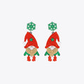 Santa Rhinestone Alloy Earrings