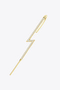 18K Gold Plated Zircon Lightning Crawler Earrings
