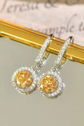 Platinum-Plated 2 Carat Moissanite Drop Earrings