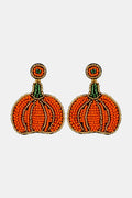 Beads Detail Pumpkin Shape Dangle Earring