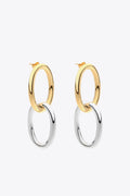 Two-Tone Double Hoop Earrings