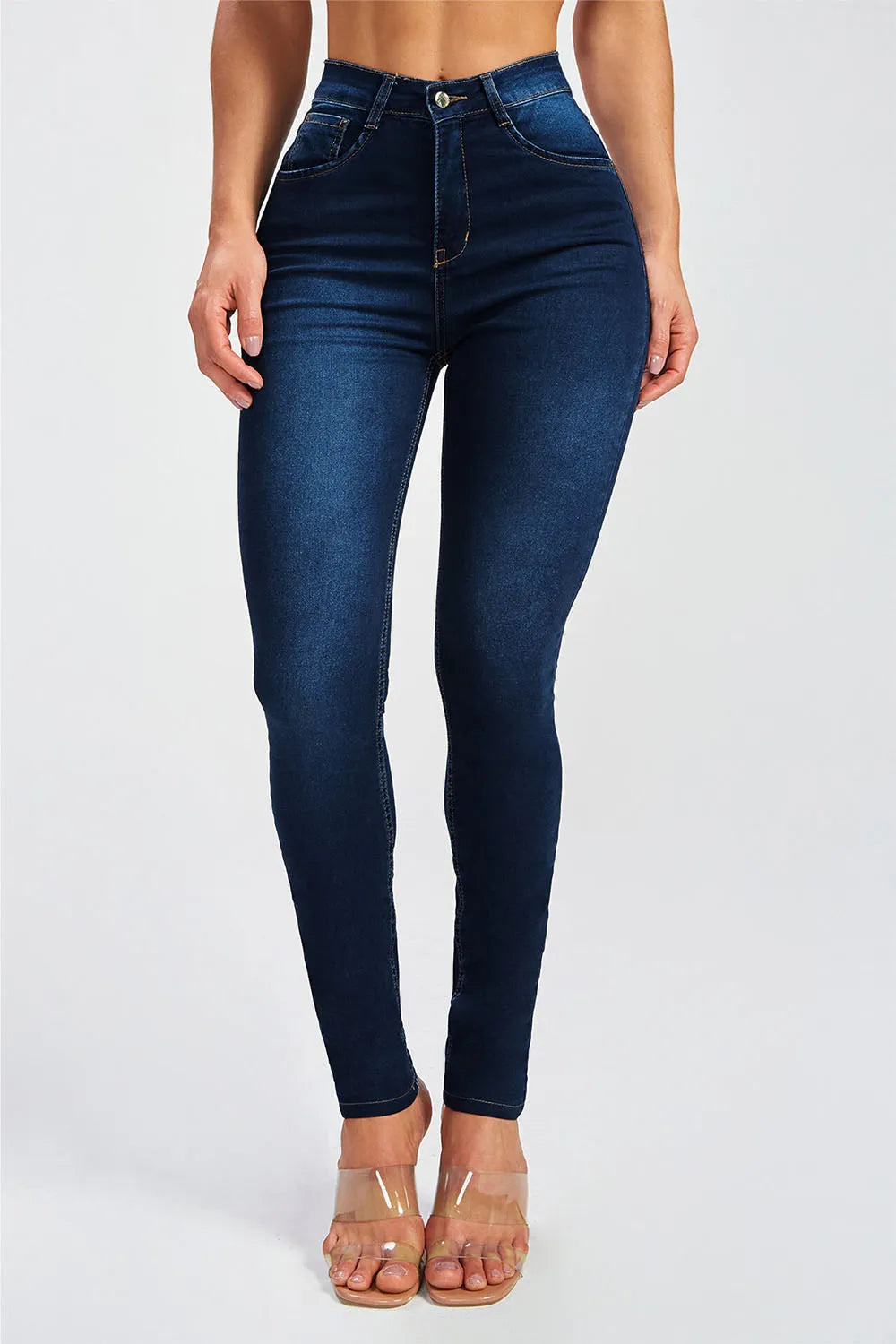 Buttoned Skinny Jeans
