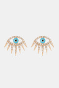 Evil Eye Rhinestone Dangle Earrings