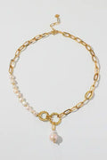 Pearl Pendant Chain Necklace