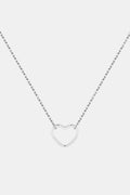 925 Sterling Silver Heart Shape Pendant Necklace