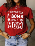 Full Size Letter Graphic Round Neck Short Sleeve T-Shirt