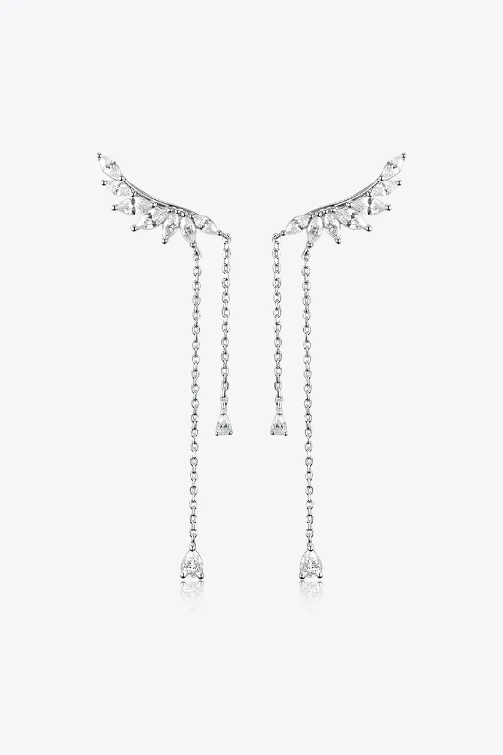 Platinum-Plated Crawl Earrings