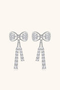 1.12 Carat Moissanite 925 Sterling Silver Bow Earrings