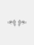 925 Sterling Silver Inlaid Zircon Stud Earrings