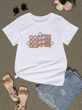 COFFEE Round Neck Short Sleeve T-Shirt