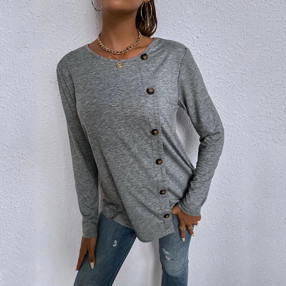Off Centre Button Down Blouse