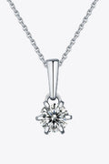 2 Carat 6-Prong Moissanite Pendant Necklace