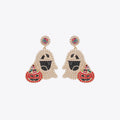 Ghost Rhinestone Alloy Earrings