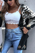 Printed Open Front Cardigan