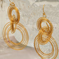 Titanium Steel Multi-Layered Round Shape Earrings
