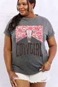 Simply Love Simply Love Full Size COWGIRL Graphic Cotton Tee