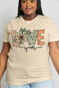 Simply Love Full Size LOVE YOURSELF Graphic Cotton Tee