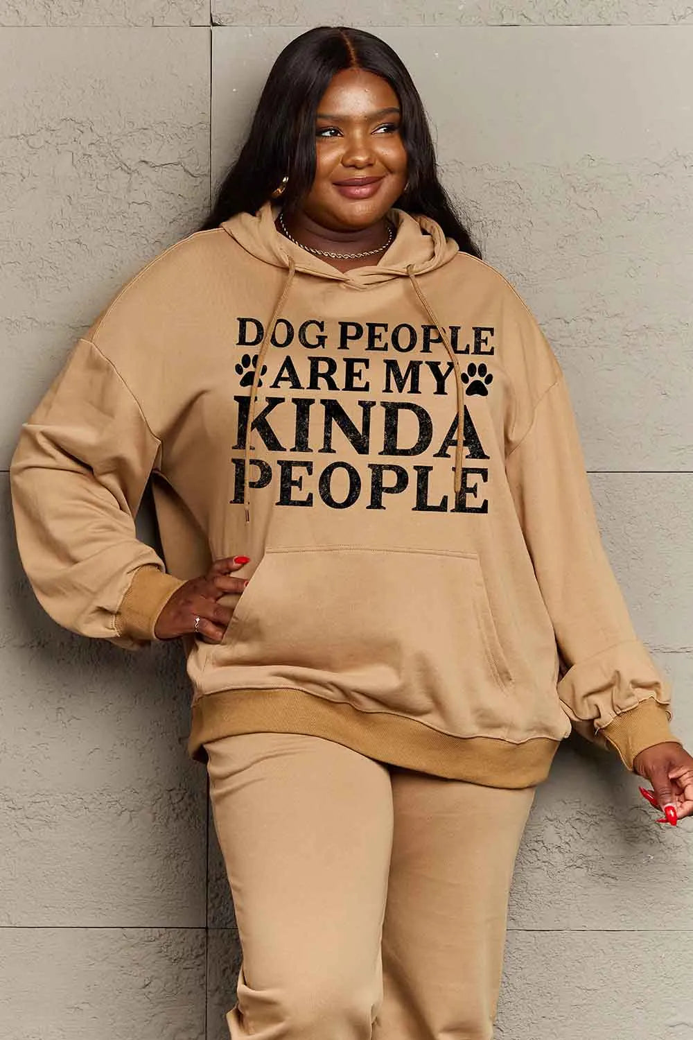 Simply Love Simply Love Full Size Dog Paw Slogan Graphic Hoodie
